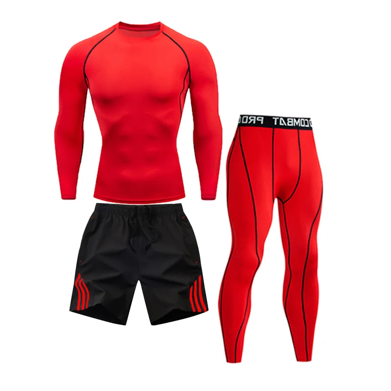 Men's Sport Suits Compression rashgard male Quick Dry Running sets Clothes Joggers Training Gym Fitness Tracksuits 3-piece Sport
Men's Sport Suits Compression rashgard male Quick Dry Running sets Clothes Joggers Training Gym Fitness Tracksuits 3-piece Sport