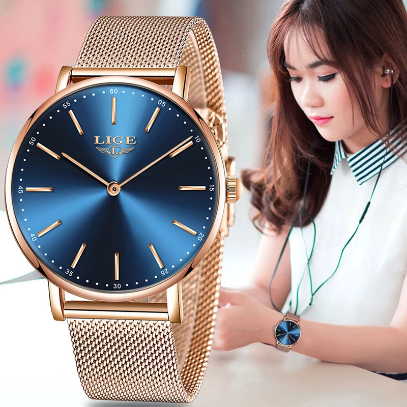 LIGE Super Slim Rose Gold Mesh Stainless Steel Watches Women Top Brand Luxury Casual Clock Ladies Wrist Watch Lady Reloj Mujer
LIGE Super Slim Rose Gold Mesh Stainless Steel Watches Women Top Brand Luxury Casual Clock Ladies Wrist Watch Lady Reloj Mujer