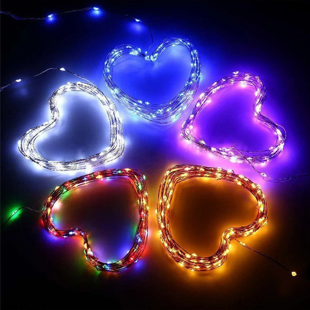 DIDIHOU 100/200LED гирлянды на солнечных батареях наружные водонепроницаемые медные