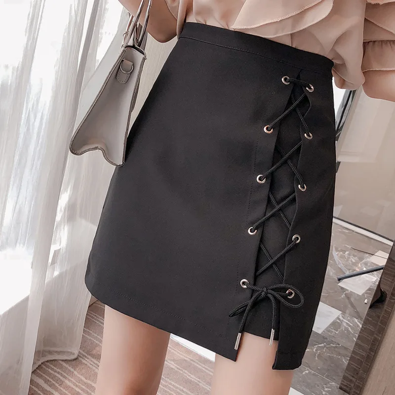 2022 Spring and Autumn High Quality Tight-fitting Lace-up Ladies Skirt Casual Professional High Waist Black Female Short Skirt
2022 Spring and Autumn High Quality Tight-fitting Lace-up Ladies Skirt Casual Professional High Waist Black Female Short Skirt