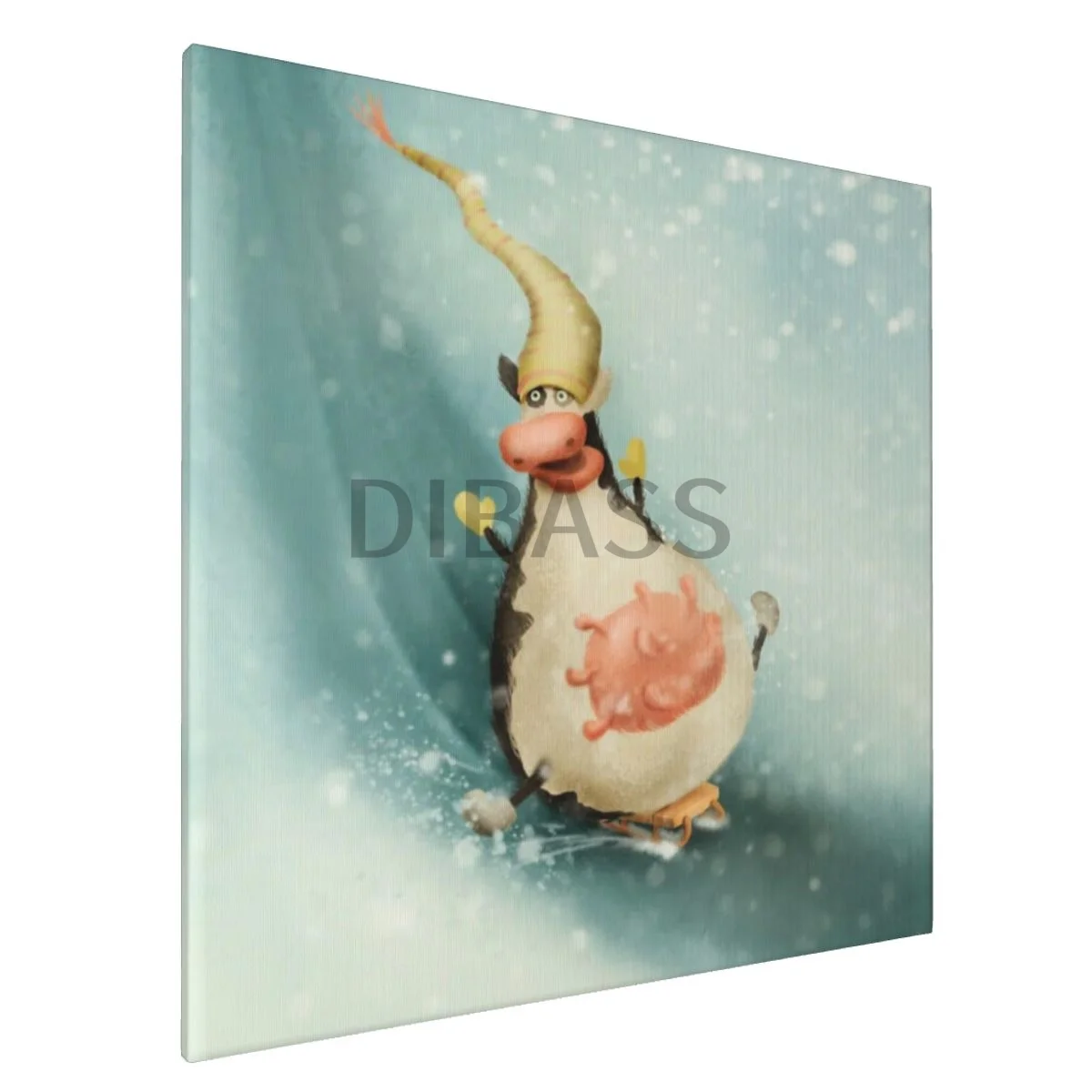 A Cow On A Sled - Canvas Print With Framed Wall Art Painting Home Decor for Living Room,Bedroom
A Cow On A Sled - Canvas Print With Framed Wall Art Painting Home Decor for Living Room,Bedroom