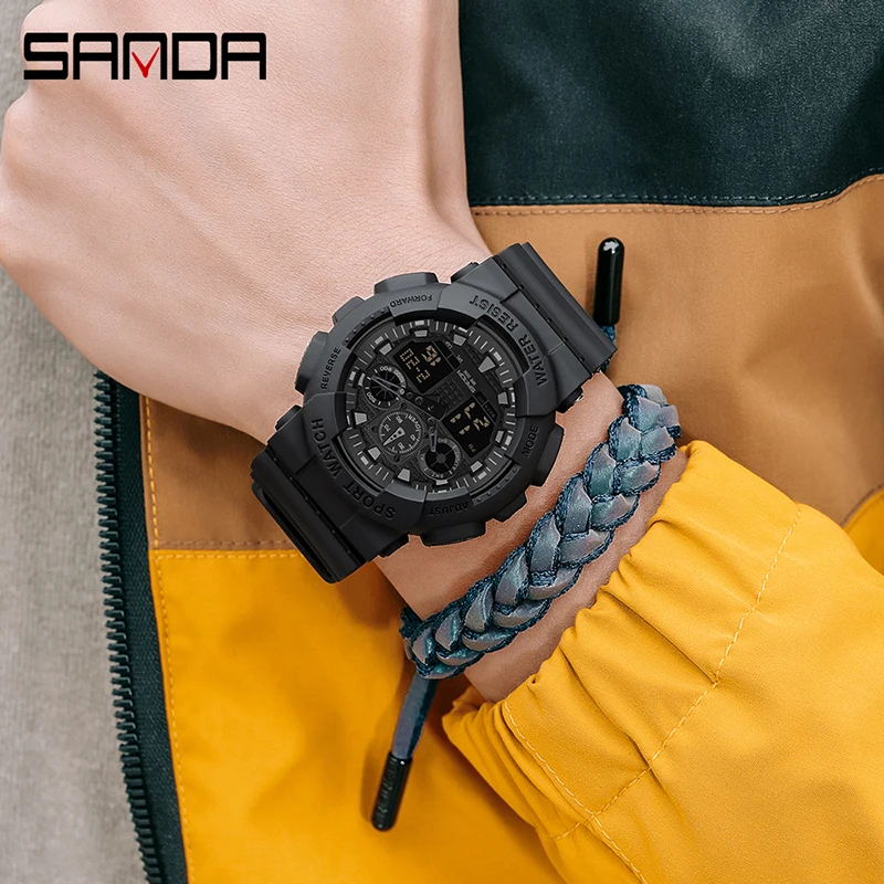 SANDA Luxury Watch Men Digital LED Watch Sport Men Outdoor Date Electronic Watches Waterproof Watch Clock Male Erkek Kol Saati
SANDA Luxury Watch Men Digital LED Watch Sport Men Outdoor Date Electronic Watches Waterproof Watch Clock Male Erkek Kol Saati