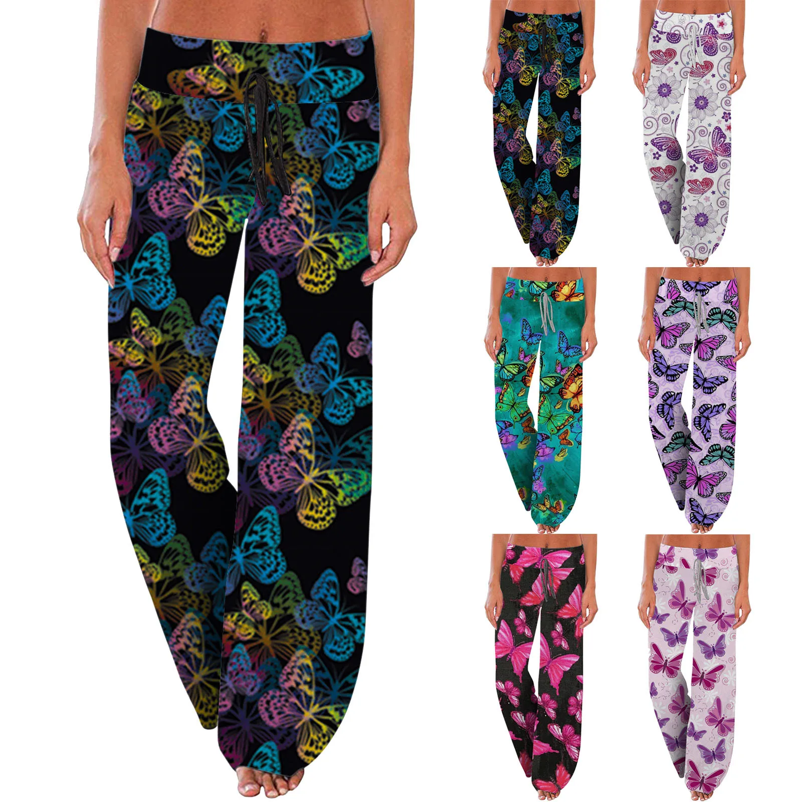 2021 New Women Ladies Summer Butterfly Printings Drawstring Wide Leg Pants Leggings Fashion Casual New Pants Women Loose Casual
2021 New Women Ladies Summer Butterfly Printings Drawstring Wide Leg Pants Leggings Fashion Casual New Pants Women Loose Casual
