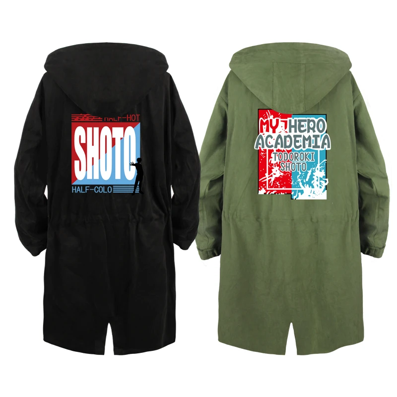Длинный Тренч Todoroki Shoto для косплея Аниме Boku No My Hero Академия с капюшоном на молнии осень-зима модная повседневная черная/зеленая куртка
Длинный Тренч Todoroki Shoto для косплея Аниме Boku No My Hero Академия с капюшоном на молнии осень-зима модная повседневная черная/зеленая куртка
