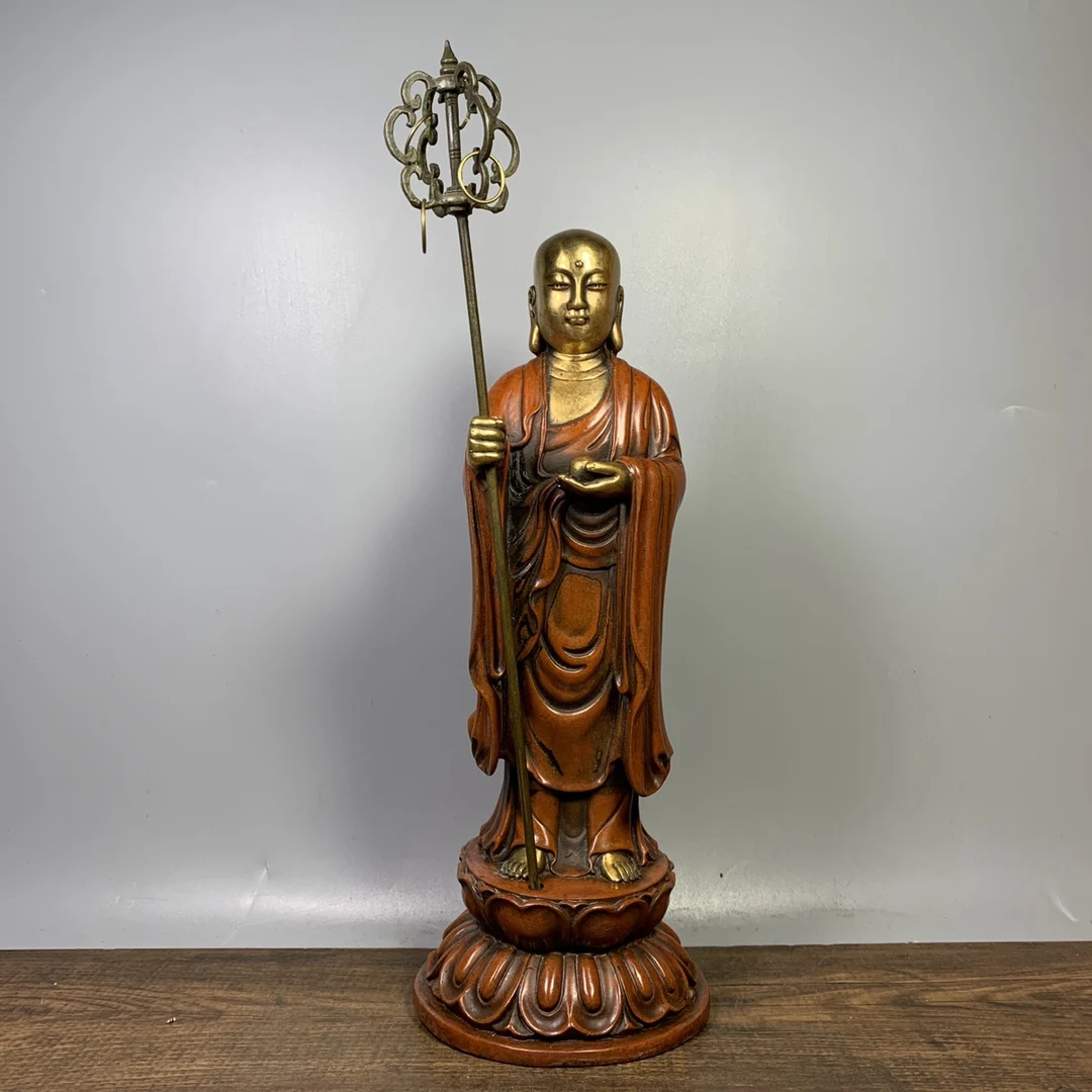 10" Tibet Buddhism Old Bronze Gilt Real gold Ksitigarbha One of the four Buddhas of Buddhism Amitabha statue Enshrine the Buddha
10" Tibet Buddhism Old Bronze Gilt Real gold Ksitigarbha One of the four Buddhas of Buddhism Amitabha statue Enshrine the Buddha