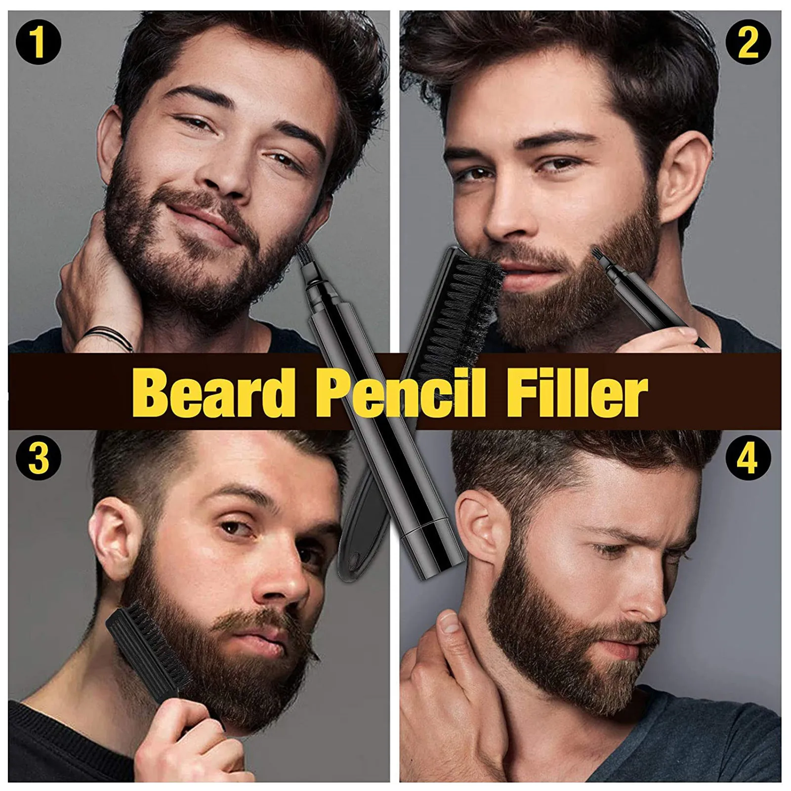 Beard Filling Pen Kit Barber Pencil With Brush Waterproof Men's Moustache Repair Pen Salon Beard Enhancer Coloring Shaping Tools
Beard Filling Pen Kit Barber Pencil With Brush Waterproof Men's Moustache Repair Pen Salon Beard Enhancer Coloring Shaping Tools