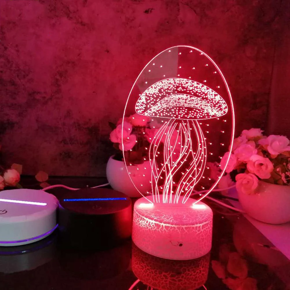 Night Light Jellyfish Pattern 3D Led Night Light Decoration Children Kids Gifts 7 Color Changing Visual Table Lamp
Night Light Jellyfish Pattern 3D Led Night Light Decoration Children Kids Gifts 7 Color Changing Visual Table Lamp