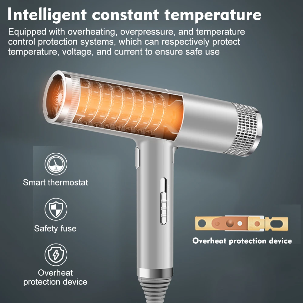Negative ion hair dryer Dryer Hot &Cold Wind Hairdryer Temeperature Control High Power Dryer For Home
Negative ion hair dryer Dryer Hot &Cold Wind Hairdryer Temeperature Control High Power Dryer For Home