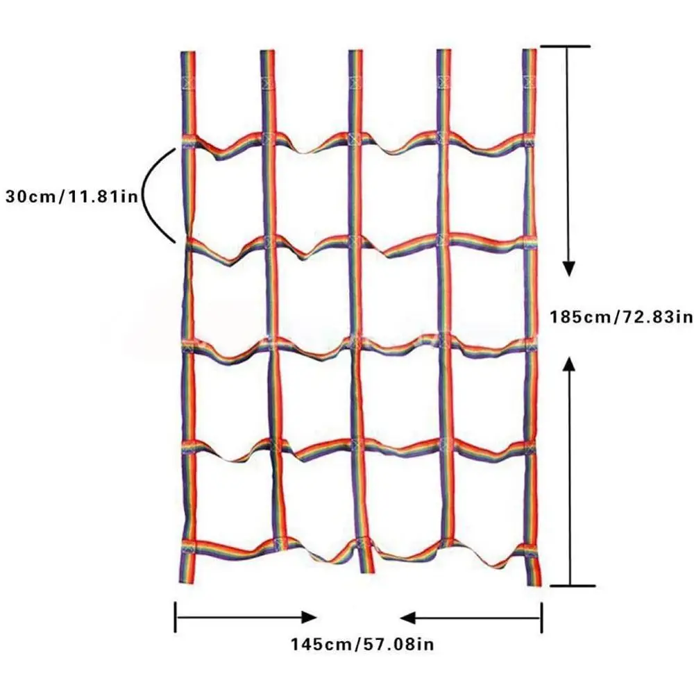 Outdoor Children Climbing Net Rainbow Ribbon Net Physical Climbing Net Ladder Step Playground Training Child Swing Hanging A6F6
Outdoor Children Climbing Net Rainbow Ribbon Net Physical Climbing Net Ladder Step Playground Training Child Swing Hanging A6F6