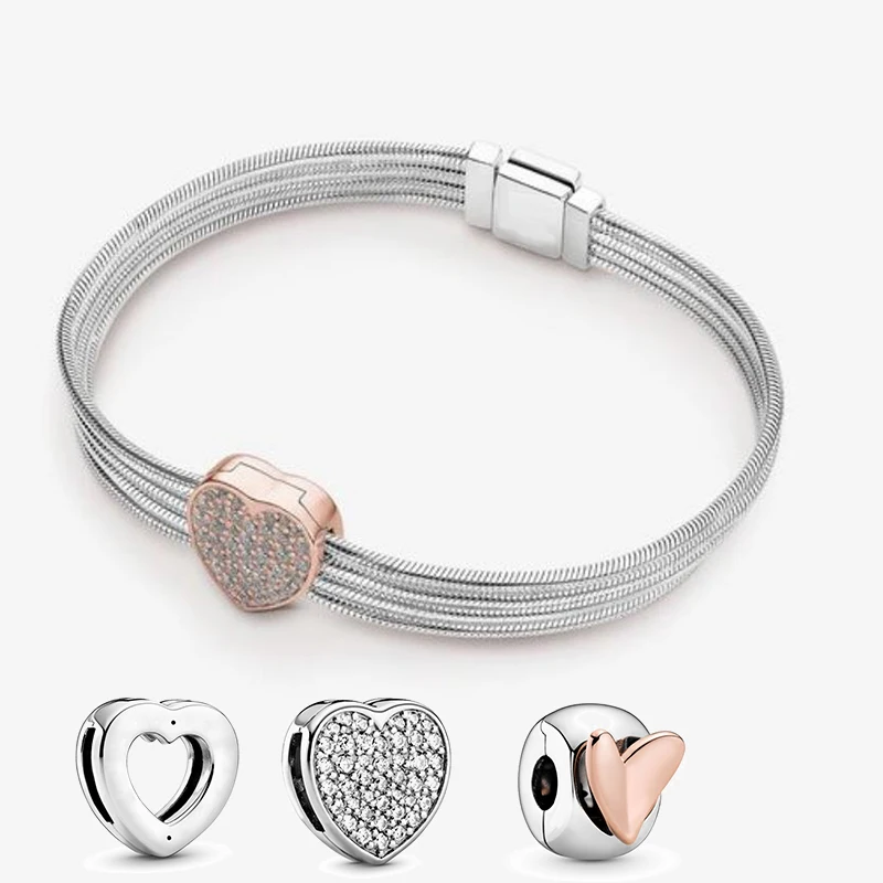 2020 925 Silver New Logo Rose Reflection Bracelet Pave Heart Clip Original Diy Ladies Suitable For Simple Jewelry Birthday Gifts
2020 925 Silver New Logo Rose Reflection Bracelet Pave Heart Clip Original Diy Ladies Suitable For Simple Jewelry Birthday Gifts