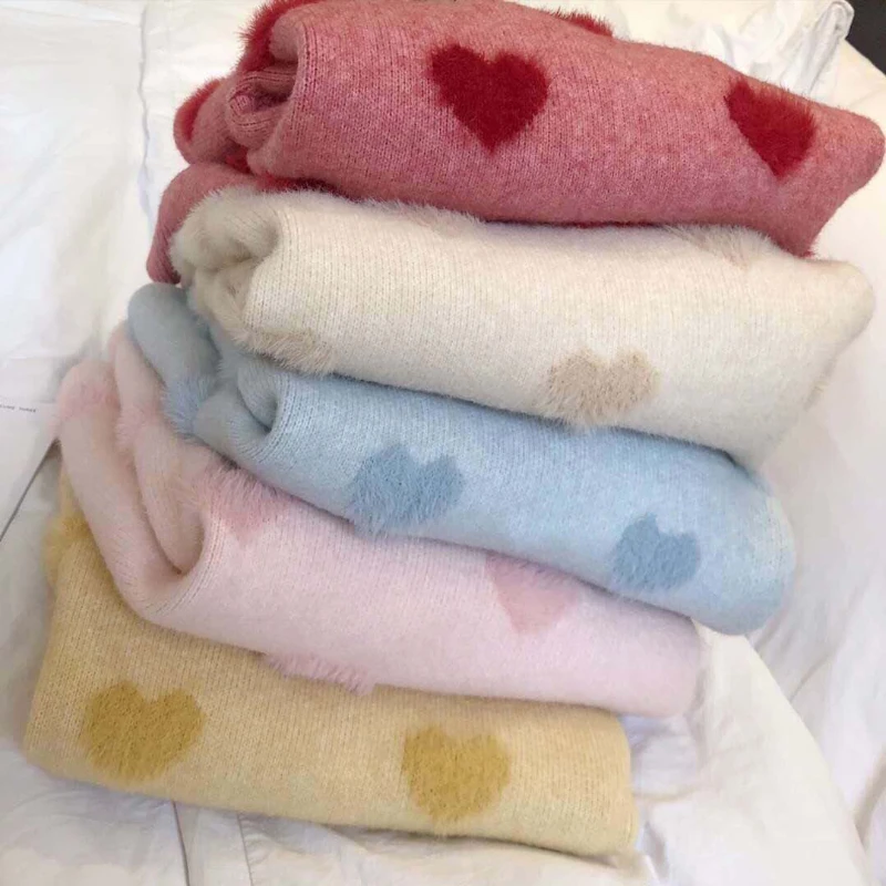 Sweater Women's Loose jacket Autumn winter Love Pullover Long Sleeve Cute sweater Fashion Vintage knitt top 2021 New 609H
Sweater Women's Loose jacket Autumn winter Love Pullover Long Sleeve Cute sweater Fashion Vintage knitt top 2021 New 609H