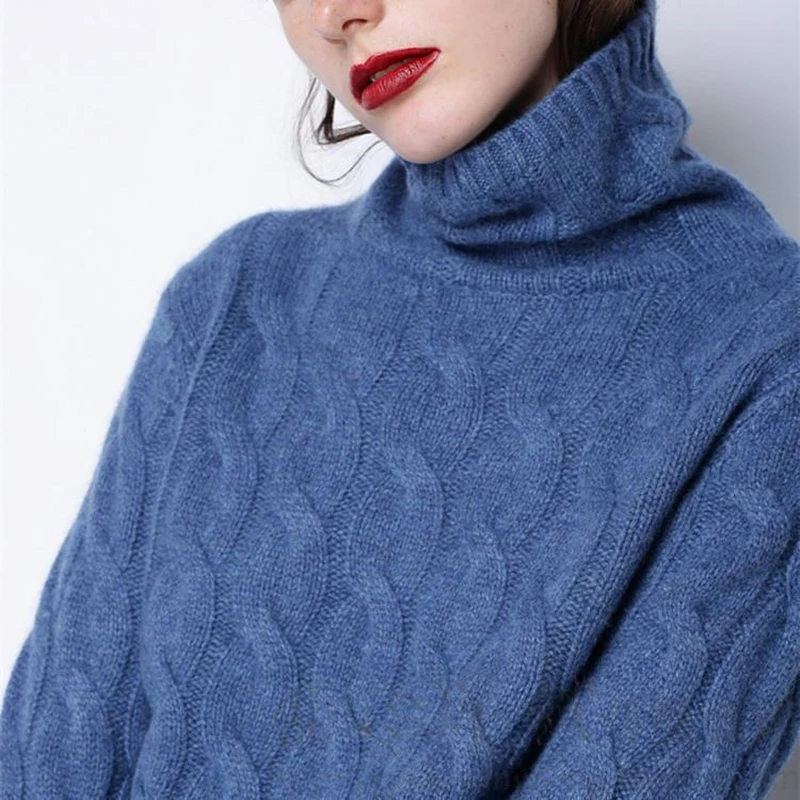 Fashion Women’s Soft Cashmere Sweater Autumn Winter Female Turtleneck Long Sleeve Knitted Pullover Casual Loose Warm Sweaters
Fashion Women’s Soft Cashmere Sweater Autumn Winter Female Turtleneck Long Sleeve Knitted Pullover Casual Loose Warm Sweaters