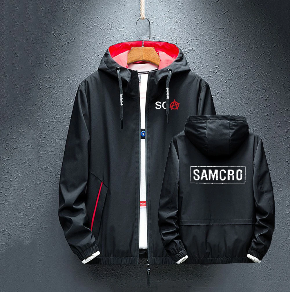 Summer Sons Of Anarchy Male Windproof waterproof Jacket SOA SAMCRO Casual Hoodies Sport Sweatshirts Unisex MC Zipper Print Coats
Summer Sons Of Anarchy Male Windproof waterproof Jacket SOA SAMCRO Casual Hoodies Sport Sweatshirts Unisex MC Zipper Print Coats