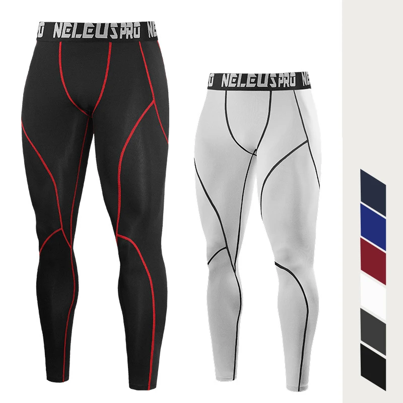 Леггинсы для бега, мужские компрессионные брюки, спортивные трико, тренировочные бриджи для фитнеса, спортивная одежда, спортивные Капри 
Леггинсы для бега, мужские компрессионные брюки, спортивные трико, тренировочные бриджи для фитнеса, спортивная одежда, спортивные Капри