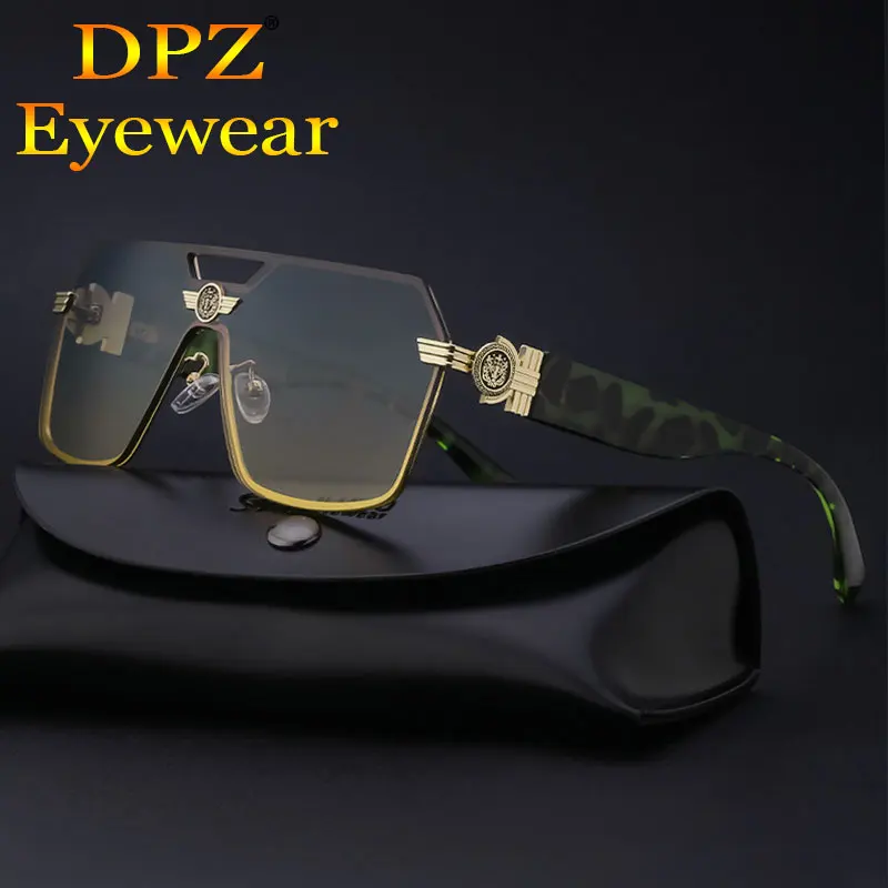 

2021 Luxury Oversized Rimless Pilot Sunglasses For Men Fashion Square Women Vintage Brand Design Sun Glasses UV400 Oculos De Sol