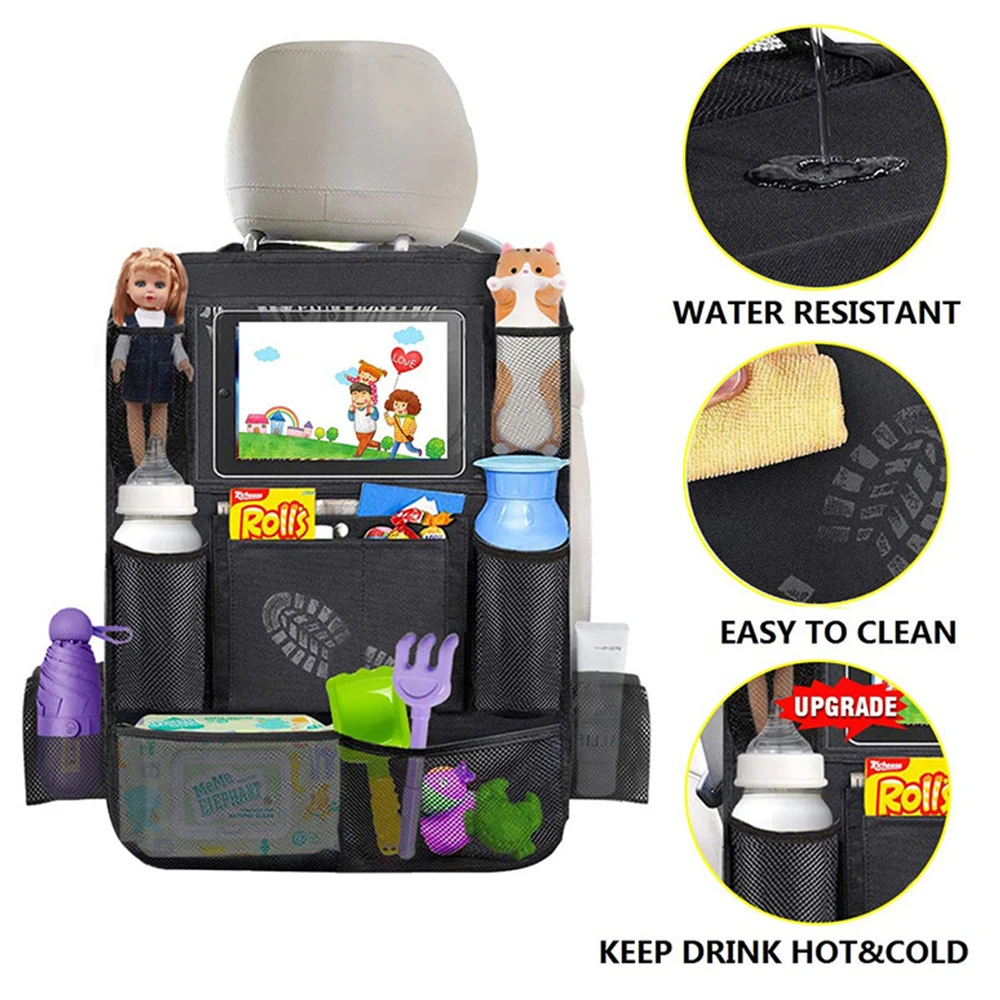 Car Backseat Organizer With Touch Screen Tablet Holder+9 Storage Pockets Kick Mats Car Seat Back Protectors Interior Accessories
Car Backseat Organizer With Touch Screen Tablet Holder+9 Storage Pockets Kick Mats Car Seat Back Protectors Interior Accessories