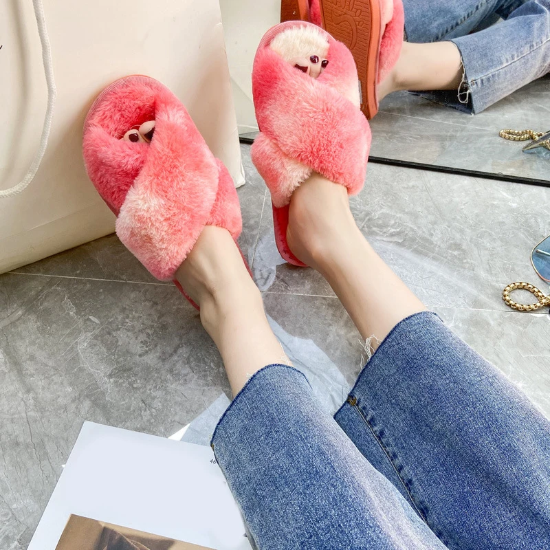 Winter Women House Slippers Faux Fur Warm Flat Shoes Female Slip on Home Furry Ladies Slippers Size Non-slip Home Slipper 2020
Winter Women House Slippers Faux Fur Warm Flat Shoes Female Slip on Home Furry Ladies Slippers Size Non-slip Home Slipper 2020