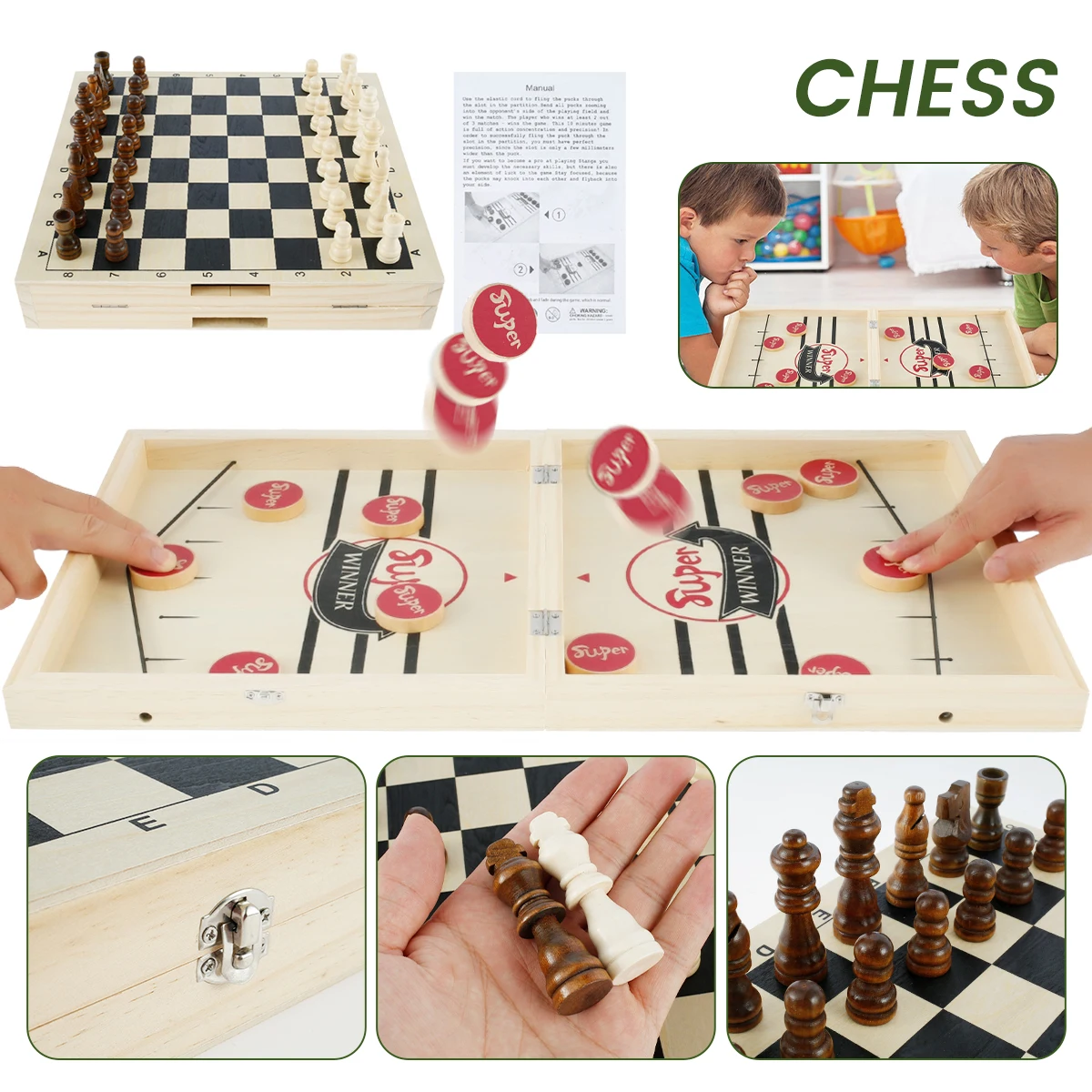 1 Set Chess Checkers Game 9 Player Morris Wooden Board Games Sets Portable Tabletop Chess Game Props for Family Adults Kids Toys
1 Set Chess Checkers Game 9 Player Morris Wooden Board Games Sets Portable Tabletop Chess Game Props for Family Adults Kids Toys