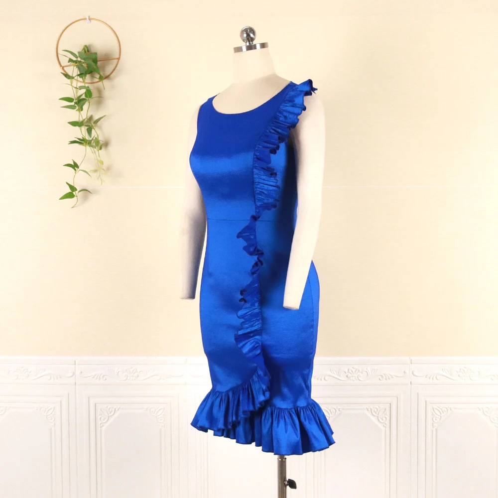 Europe America 2021 Summer New Round Neck Sleeveless High Waist Ruffle Solid Color Casual African Temperament Commute Dress
Europe America 2021 Summer New Round Neck Sleeveless High Waist Ruffle Solid Color Casual African Temperament Commute Dress