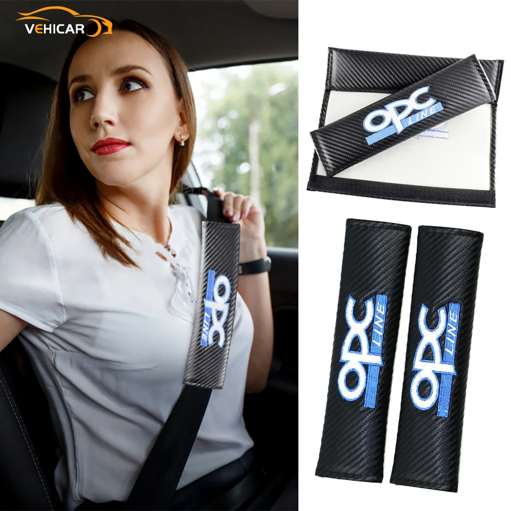 VEHICAR 2PCS Carbon Fibe Seatbelt Cover for Opel OPC Car Logo Knitting Safety Belt Pads for Vehicle Car Styling
VEHICAR 2PCS Carbon Fibe Seatbelt Cover for Opel OPC Car Logo Knitting Safety Belt Pads for Vehicle Car Styling