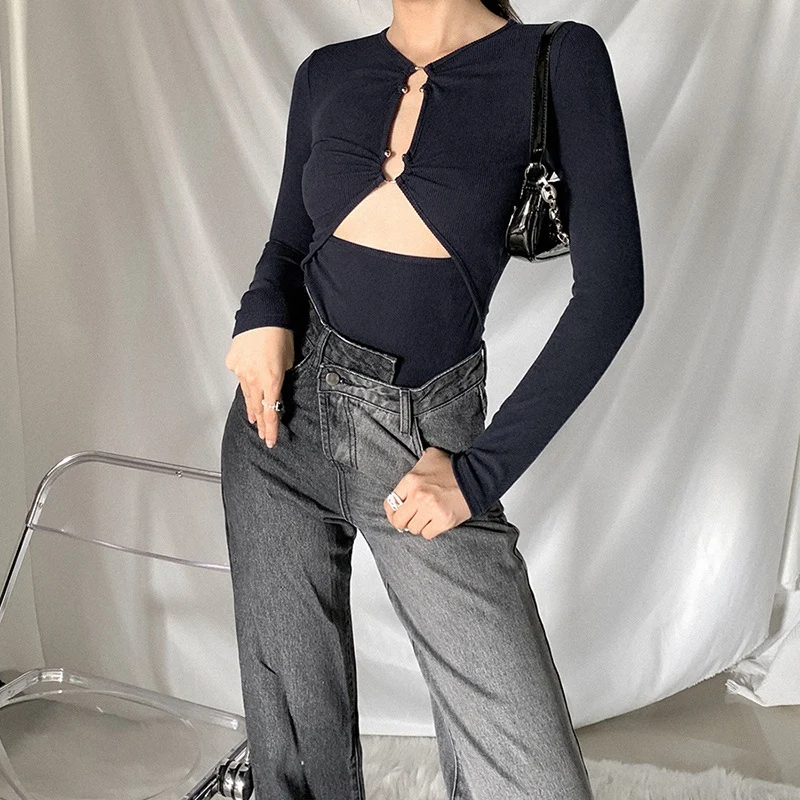 Women's Fashion Elegant Hollow Tight T-Shirt Streetwear Pure Color Long Sleeve Shirt Retro Tops Women
Women's Fashion Elegant Hollow Tight T-Shirt Streetwear Pure Color Long Sleeve Shirt Retro Tops Women