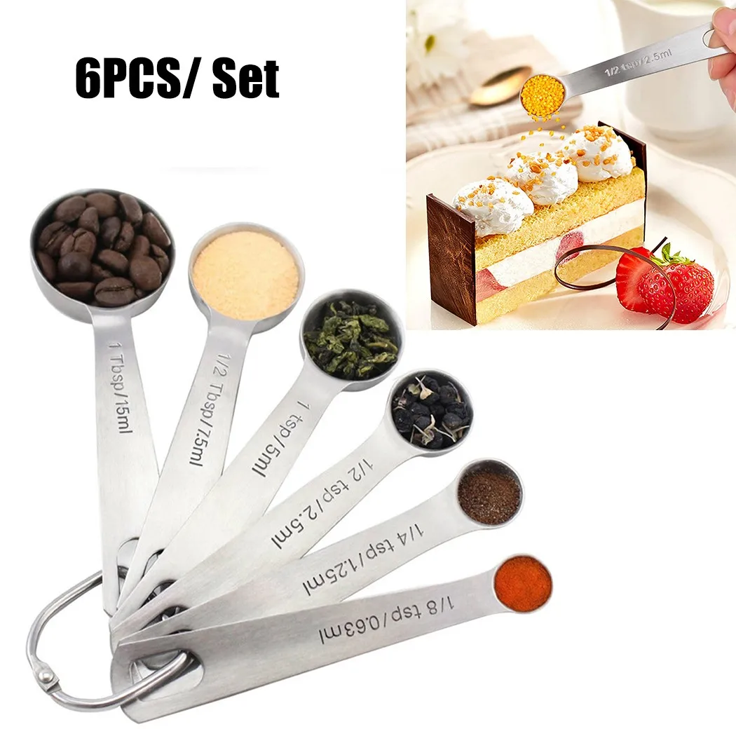 6Pcs Measuring Spoon Stainless Steel Coffee Measuring Spoons Tea Seasoning Multiple Size Measuring Spoon Kitchen Tools
6Pcs Measuring Spoon Stainless Steel Coffee Measuring Spoons Tea Seasoning Multiple Size Measuring Spoon Kitchen Tools