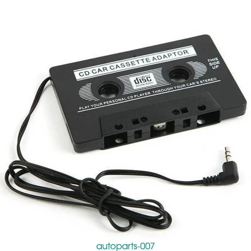 

Black Adapter MP3 MP4 CD IPod IPhone Car Audio Cassette Casette Tape AUX Audio 3.5mm Car Audio Car Audio Stereo Accessories