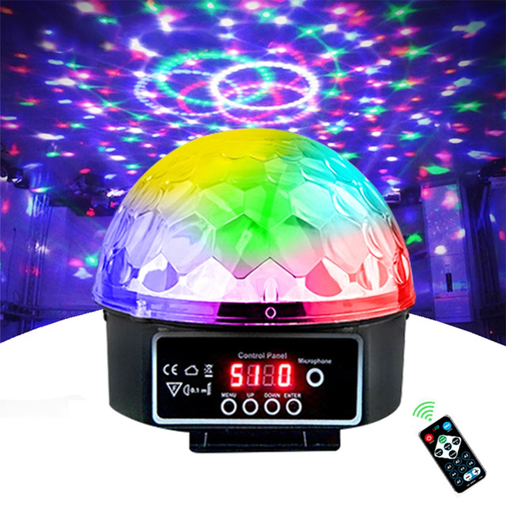 DJ Light DMX Soundlights 21 Modes Remote Control LED Disco Ball Disco Lamp Color Music For Disco Sound Party Lights
DJ Light DMX Soundlights 21 Modes Remote Control LED Disco Ball Disco Lamp Color Music For Disco Sound Party Lights