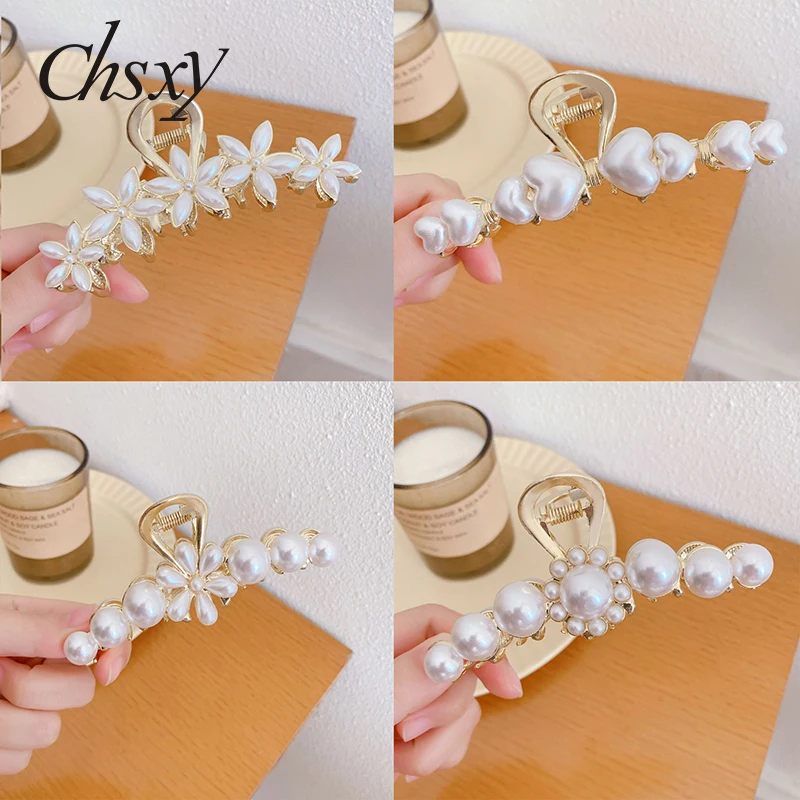 Elegant Temperament Female Flower Love Pearl Hairpin Bathing Bow Alloy Korean Style Crab Clips Women Hair Clips Hair Accessorie
Elegant Temperament Female Flower Love Pearl Hairpin Bathing Bow Alloy Korean Style Crab Clips Women Hair Clips Hair Accessorie
