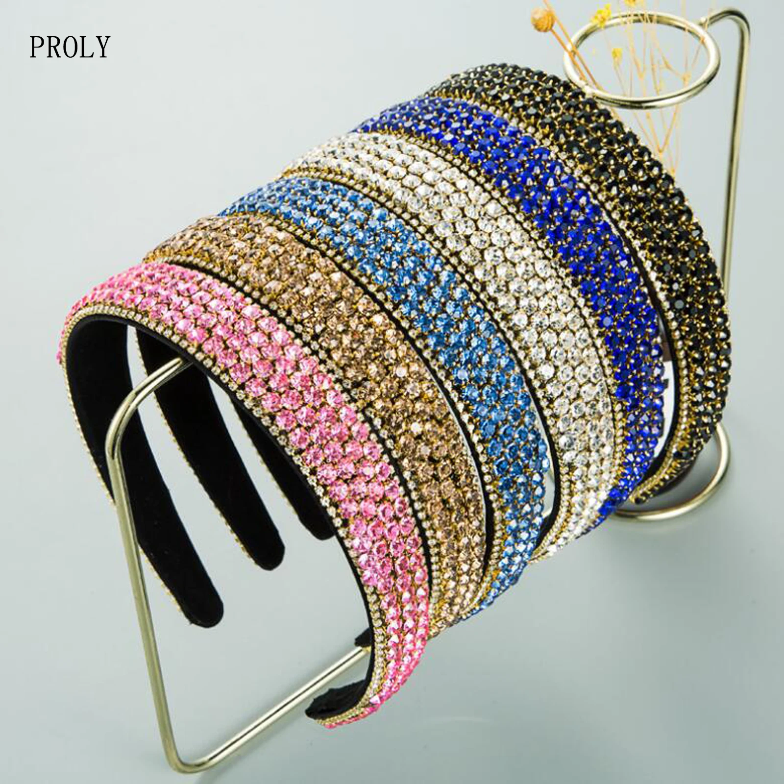 PROLY New Shining Headband For Women Full Paved Rhinestone Crystal Hairband Adult Top Noble Baroque Hair Accessories Wholesale
PROLY New Shining Headband For Women Full Paved Rhinestone Crystal Hairband Adult Top Noble Baroque Hair Accessories Wholesale
