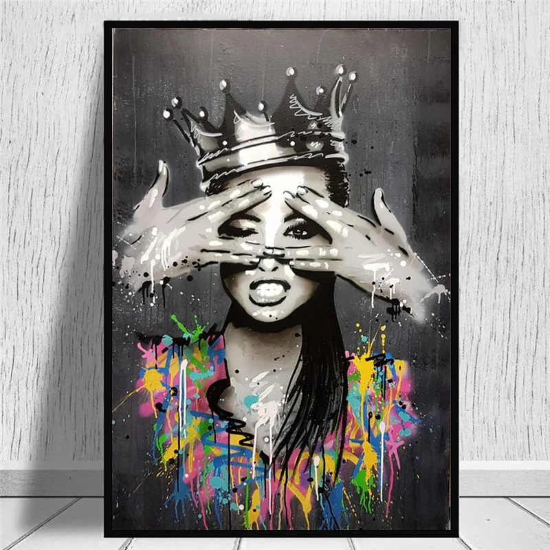 Abstract Crown Girls Graffiti Street Art Poster Canvas Painting Figure Wall Art Pop Girls Portrait Posters and Prints Home Decor
Abstract Crown Girls Graffiti Street Art Poster Canvas Painting Figure Wall Art Pop Girls Portrait Posters and Prints Home Decor