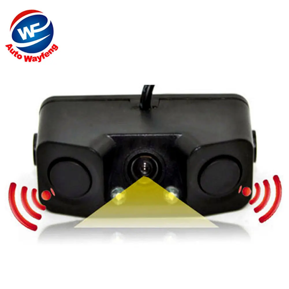 Сенсорный радар заднего вида для парковки с камерой заднего вида и монитором на зеркале заднего вида автомобиля 4.3 дюйма.