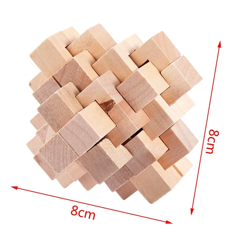

Wood Puzzle Brain Teaser Toy Games for Adults / Kids & Wooden Intelligence Toy Kong Ming Lock Glasses Lock Puzzle 3D Brain Tease