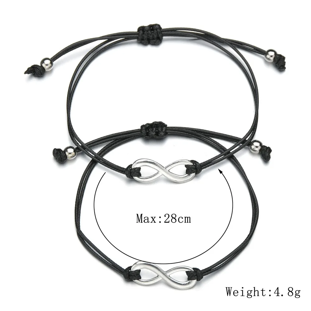 Couple Bracelets Infinity Braided Kit Ribbon Promise Bracelet Women Friendship Gift Mother Love Couples Bracelet Fashion Jewelry 
Couple Bracelets Infinity Braided Kit Ribbon Promise Bracelet Women Friendship Gift Mother Love Couples Bracelet Fashion Jewelry