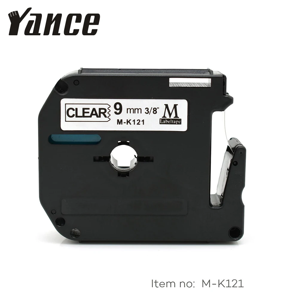 Yance MK121 MK 121 MK-121 9MM Black on clear label tape for PT-65 PT-70 PT-85 PT-M95 PT-100 Compatible brother Label Printer
Yance MK121 MK 121 MK-121 9MM Black on clear label tape for PT-65 PT-70 PT-85 PT-M95 PT-100 Compatible brother Label Printer