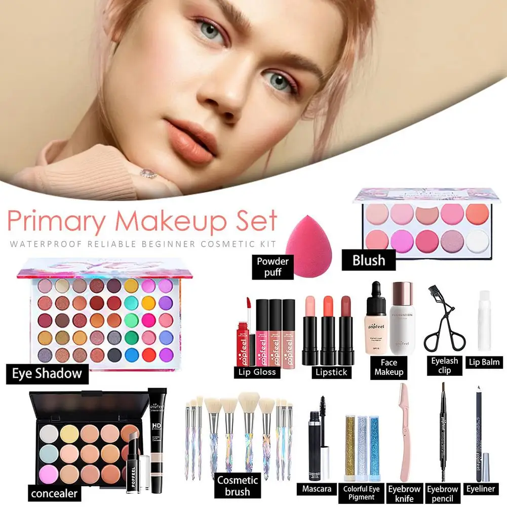 35 Piece Makeup Set Matte Lipstick Professional Eyeshadow Palette Mascara Gift With Cosmetic Bag Travel Portable
35 Piece Makeup Set Matte Lipstick Professional Eyeshadow Palette Mascara Gift With Cosmetic Bag Travel Portable