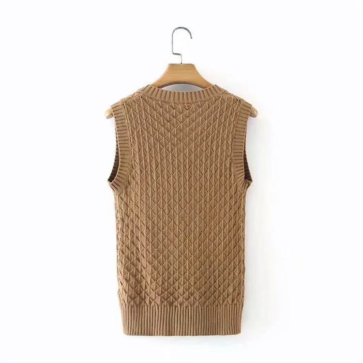 Urban Leisure BM Style Hollow Out V-neck Vest New Fall Women's Clothing Simple Solid Color Korean Pullover Sleeveless Purity
Urban Leisure BM Style Hollow Out V-neck Vest New Fall Women's Clothing Simple Solid Color Korean Pullover Sleeveless Purity