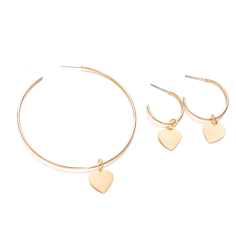 3 pcs/Set Large Round Hoop Earrings Cute Heart Gold Circle Loop Earring For Women Creole Jewelry Pendientes Aros Brinco Argola
3 pcs/Set Large Round Hoop Earrings Cute Heart Gold Circle Loop Earring For Women Creole Jewelry Pendientes Aros Brinco Argola