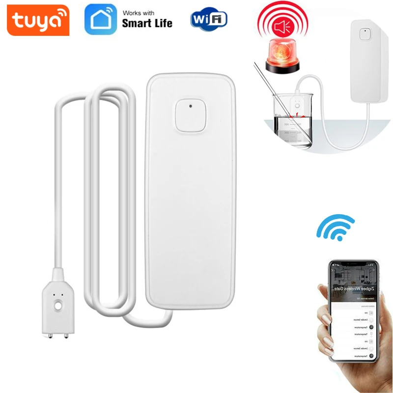 Домашняя сигнализация Tuya с Wi-Fi, автономный датчик утечки воды, детектор, система оповещения о переполнении
Домашняя сигнализация Tuya с Wi-Fi, автономный датчик утечки воды, детектор, система оповещения о переполнении