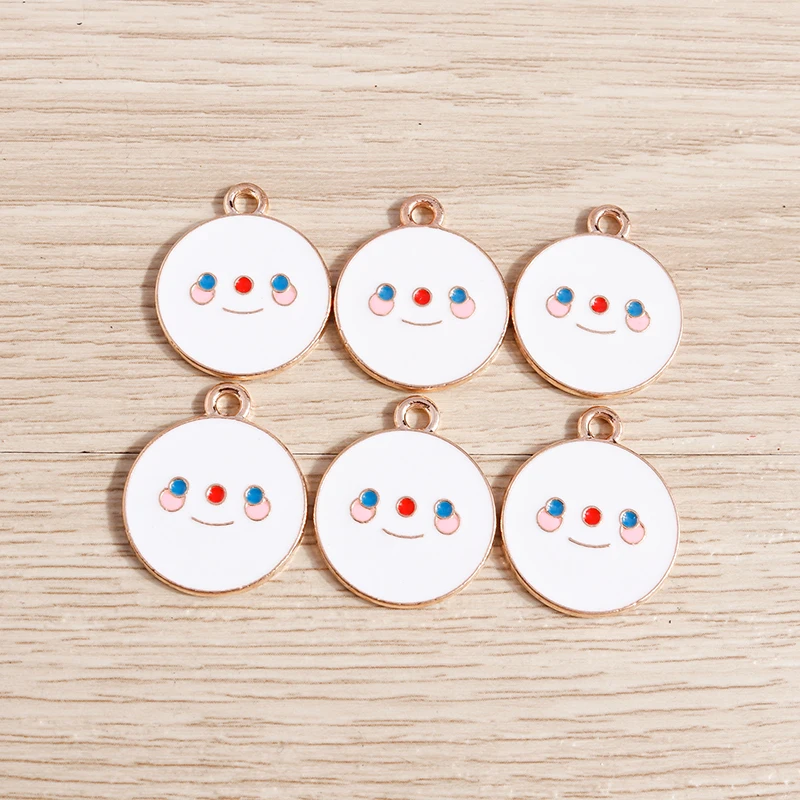 10pcs 19*23mm Alloy Enamel Cute Smiling Face Charms Pendants for DIY Jewelry Making Necklaces Earrings Bracelets Accessories
10pcs 19*23mm Alloy Enamel Cute Smiling Face Charms Pendants for DIY Jewelry Making Necklaces Earrings Bracelets Accessories
