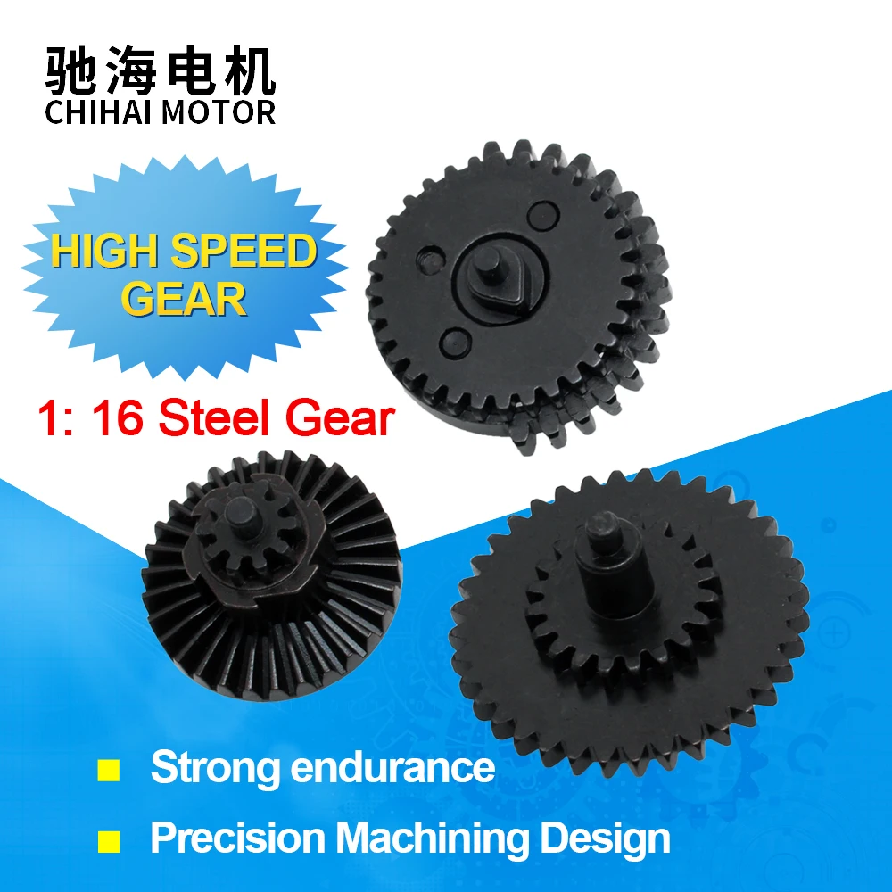 chihai motor 16:1 Steel machined gear for Ver.2/3 M4 AEG Airsoft Gel Blaster Paintball Accessory
chihai motor 16:1 Steel machined gear for Ver.2/3 M4 AEG Airsoft Gel Blaster Paintball Accessory