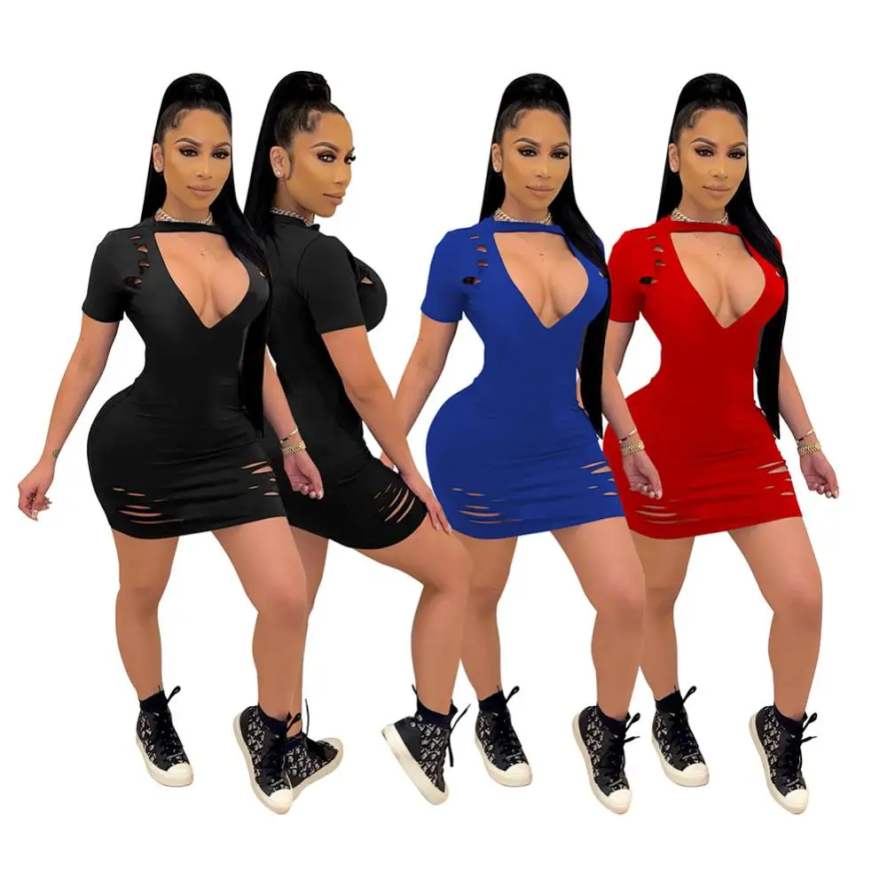 Sexy Crew Pullovers Deep V Hollow Out One Step Skirts Short Sleeve Ripped Hole Slim Mini Dress Women Night Party One Piece Dress
Sexy Crew Pullovers Deep V Hollow Out One Step Skirts Short Sleeve Ripped Hole Slim Mini Dress Women Night Party One Piece Dress
