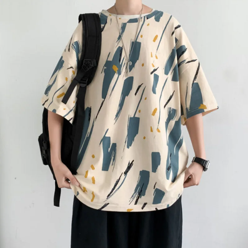 Футболка мужская с принтом тай-дай, Свободный Топ, повседневная простая Удобная рубашка с коротким рукавом и круглым вырезом, одежда на лето 
Футболка мужская с принтом тай-дай, Свободный Топ, повседневная простая Удобная рубашка с коротким рукавом и круглым вырезом, одежда на лето