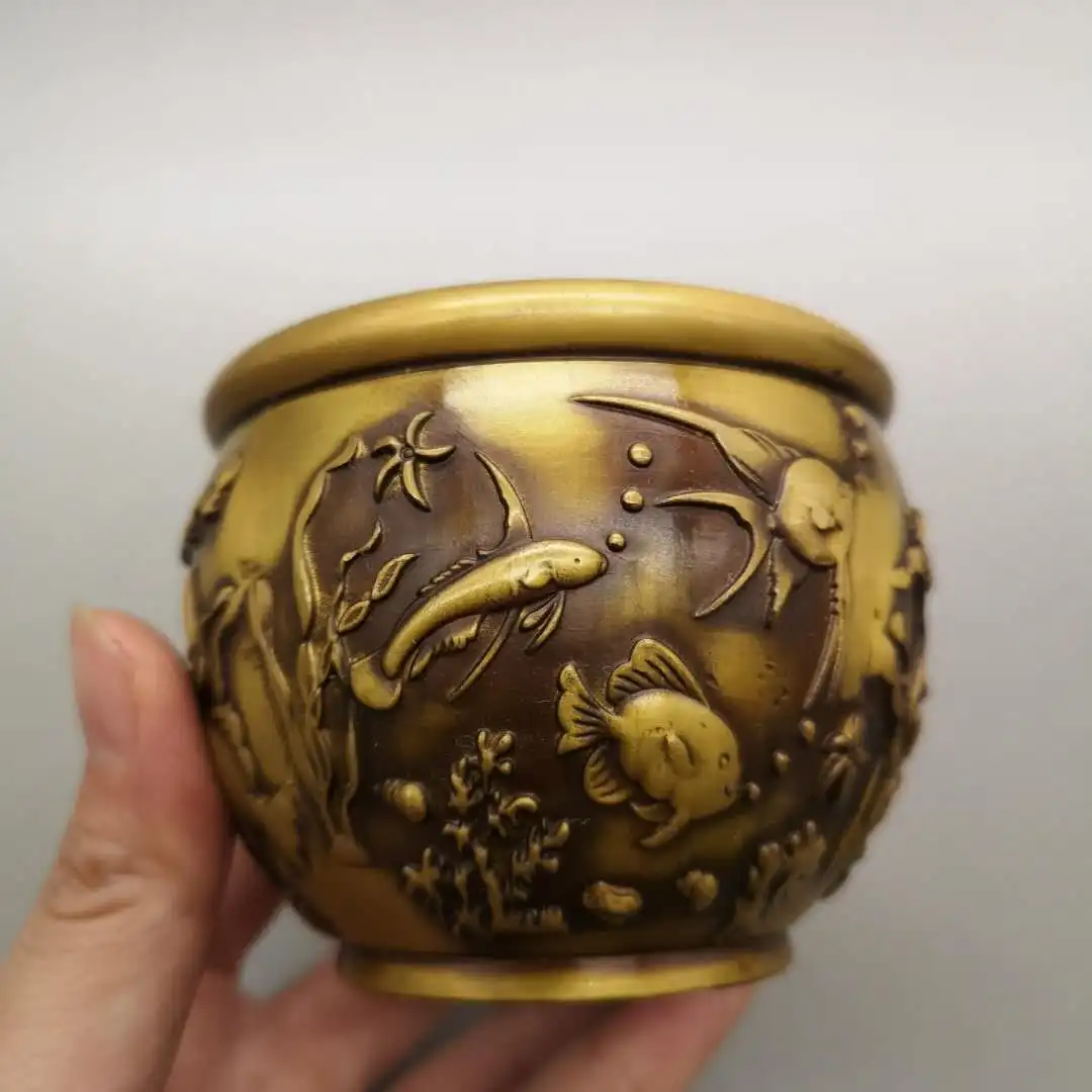 Chinese Pure Brass Water Vat Statue
Chinese Pure Brass Water Vat Statue