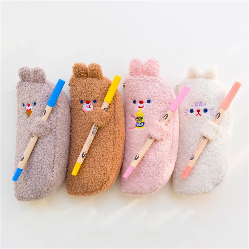 Korea Style Pencil Case Bag Plush Cute Animal Girls Students School Stationary Storage Bag Pen Box Pouch Sleeve 
Korea Style Pencil Case Bag Plush Cute Animal Girls Students School Stationary Storage Bag Pen Box Pouch Sleeve