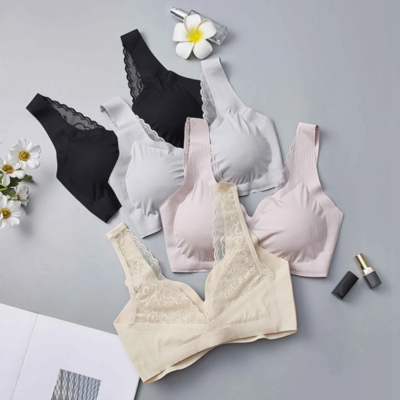 Sexy Lace Back Bra Top Fitness Women Padded Seamless Wire Free Bra Crop Top NS 
Sexy Lace Back Bra Top Fitness Women Padded Seamless Wire Free Bra Crop Top NS
