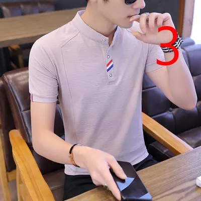 Short-sleeved t-shirt men's thin section solid color mercerized cotton men's short-sleeved t-shirt large size half-sleeved shirt
Short-sleeved t-shirt men's thin section solid color mercerized cotton men's short-sleeved t-shirt large size half-sleeved shirt
