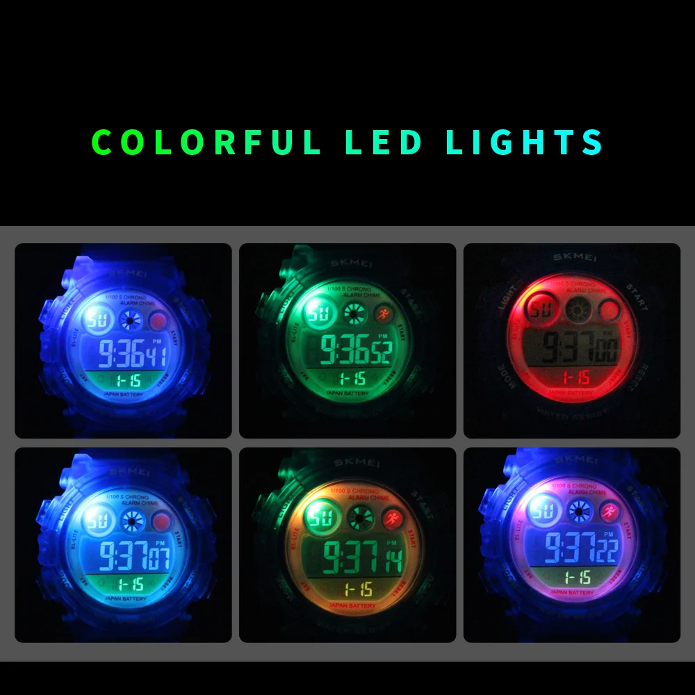 SKMEI Children's Watch Digital Colorful LED Waterproof Clock Alarm Date Sport Electronics Students Wristwatch Boys Girls Gift
SKMEI Children's Watch Digital Colorful LED Waterproof Clock Alarm Date Sport Electronics Students Wristwatch Boys Girls Gift
