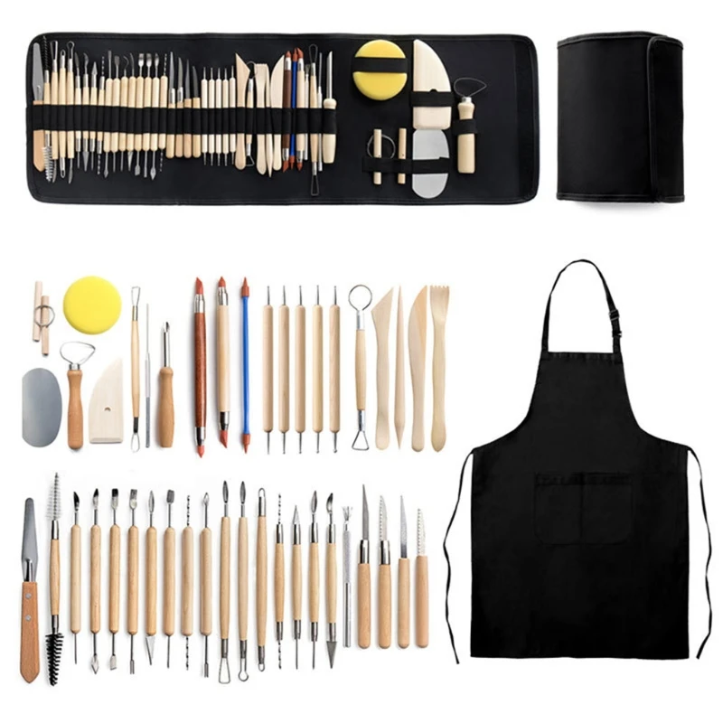 QXNA 45Pcs/Set Ceramic Clay Modeling Tools, Pottery Clay Sculpting Kit, Double Sided Clay Doll Brush Drill Pen for Beginners
QXNA 45Pcs/Set Ceramic Clay Modeling Tools, Pottery Clay Sculpting Kit, Double Sided Clay Doll Brush Drill Pen for Beginners