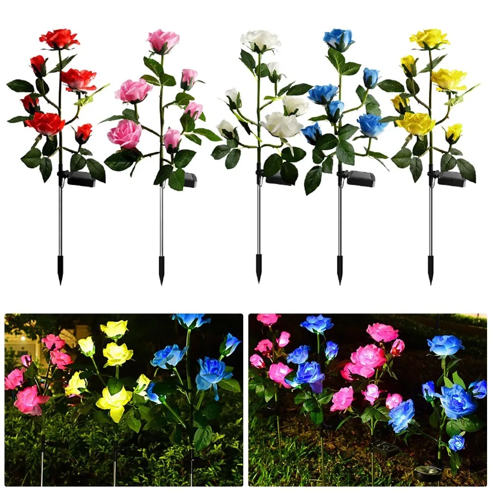 2Pcs 6 LED Solar Power Rose Flower Stake Lights Outdoor Garden Luminous Lamps For Decorative Flowerbed Lawn And Walkway
2Pcs 6 LED Solar Power Rose Flower Stake Lights Outdoor Garden Luminous Lamps For Decorative Flowerbed Lawn And Walkway